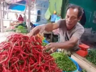 Pedagang Sebut Harga Cabai Merah Di  Sribawono Melambung Tinggi