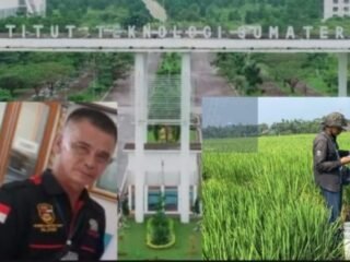 Mahasiswi KKN Itera Bersama Warga Cek Lahan Persawahan Tadah Hujan Calon Penerima Oplah