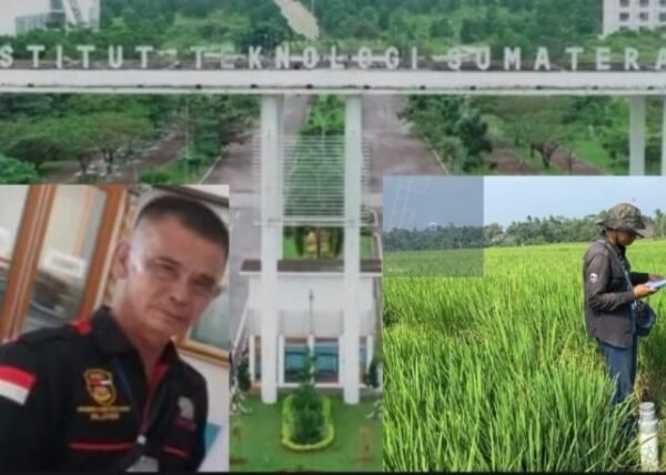 Mahasiswi KKN Itera Bersama Warga Cek Lahan Persawahan Tadah Hujan Calon Penerima Oplah