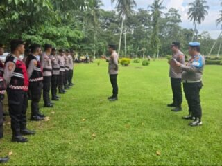 Polsek Sekampung Udik Kawal MUSCAB PKB DPC Lampung Timur Pastikan Kegiatan Politik Aman Dan Kondusif