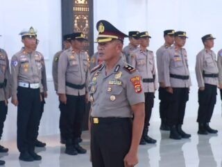 Kapolres Lampung Timur Pimpin Upacara Kenaikan Pangkat Pengabdian, Kasat Samapta Suyatmo Naik Pangkat Jadi Kompol