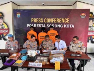 Tangkap 3 Kurir Narkoba, Polresta Sorong Sita 5 Kg Ganja dan Ratusan Gram Sabu